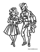 Two Irish People Dancing