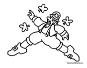 Irish man with 4 Leaf Clovers