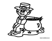 Irish Boy with Pot of Gold