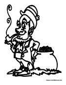 Leprechaun with Pot of Gold