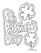 St. Patrick's Day Coloring Page