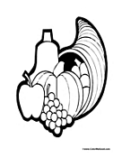 Cornucopia Coloring Page 2