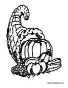 Cornucopia Coloring Page
