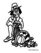 Pilgrim with Cornucopia