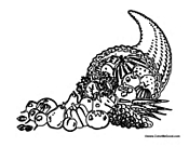 Large Thanksgiving Cornucopia