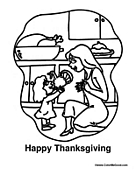 Happy Thanksgiving Mom and Girl