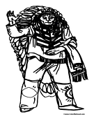Indian Coloring Page 4