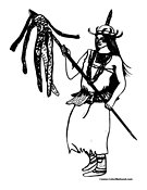 Indian Coloring Page 6