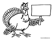 Turkey Coloring Page 03