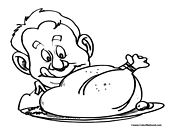 Turkey Coloring Page 06