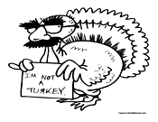 Turkey Coloring Page 12