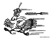 Turkey Running From Arrow