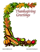 Thanksgiving Writing Paper