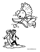 Cupid Coloring Page 3