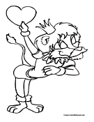 Lion Valentine's Day Heart