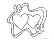 Two Hearts with Ribbon