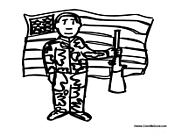 Soldier with Flag