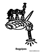 Bagpipes Coloring Page