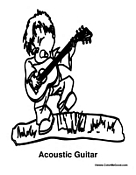 Boy Playing Acoustic Guitar