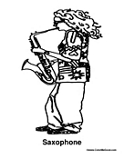 Girl Playing the Sax