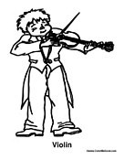 Boy Playing the Violin