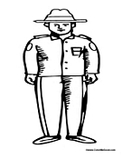 Park Ranger at Campground