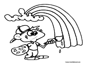 Rainbow Coloring Page 6