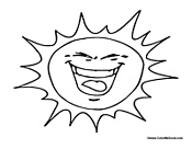Cartoon Sun Coloring Sheet