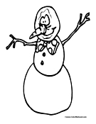 Snowman Coloring Page