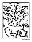 Astronaut Flying in Space