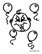 Baby with Balloons
