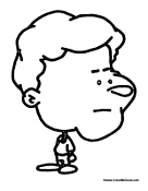 Boy with Cartoon Head