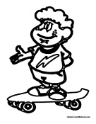 Boy on a Skateboard