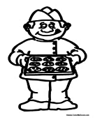 Baker Baking Cookies