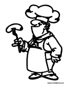 Chef Making Hot Dogs