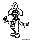 Funny Clown to Color