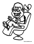 Kid in Dentist Chair