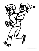 Father and Son Playing