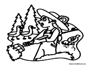 Farmer Girl with Ducks