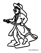 Fire Fighter with Hose
