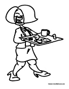 Flight Attendant on Airplane