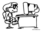 Girl on the Computer