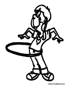 Girl Doing the Hula Hoop