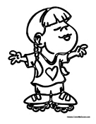 Girl on Roller Skates