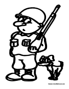 Army Soldier with Dog