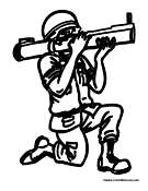 Army Soldier with Bazooka