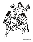 Natives Playing with Dolls