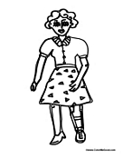 Girl with a Leg Splint