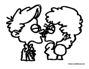 Husband and Wife Kissing