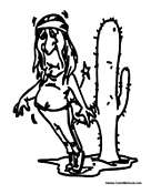 Native American and Cactus